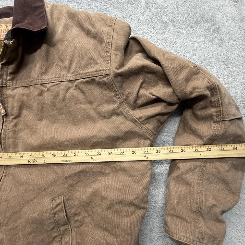Schmidt Workwear Jacket Mens XLT‎ Brown Bomber Lined Insulated Pockets Canvas